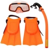 SourceDirect Junior Children's Mask And Snorkel Set With Flippers - Orange Photo