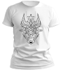 PepperSt Men's White T-Shirt - Abstract Geometry Photo
