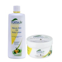 PortiaM Marula Skin Oil Body Lotion 400ml and Marula Skin Body Cream Combo