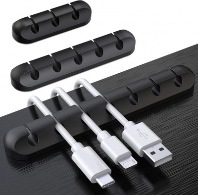 3 Pack Cable Management Cord Organiser Clips Silicone Self Adhesive