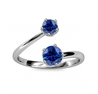 Photo of Crystalize 925 Silver September Birthstone Ring with Swarovski Crystals