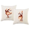 PepperSt – Scatter Cushion Cover Set – Funky Monkey's Playing Photo
