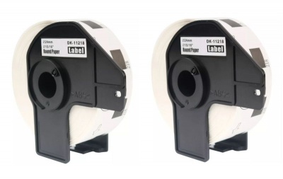 Photo of Brother Compatible DK 11218 - 24mm Round Labels x 2