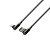 LDNIO 2.4A 90° Angle Elbow Double Sided USB-A to Micro USB Data Cable -1m Photo