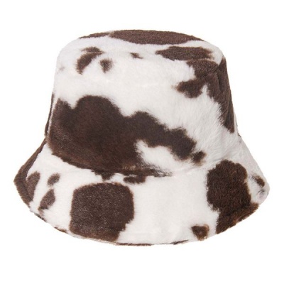 Winter cow pattern hat