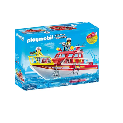 Photo of Playmobil 70147 City Action Floating Fire Rescue Boat with Underwater Motor