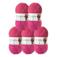Double Knitting Polyester Yarn 100g Cherry Pink