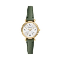 Fossil Womens Carlie Three Hand Gold Tone Stainless Steel Watch ES5298