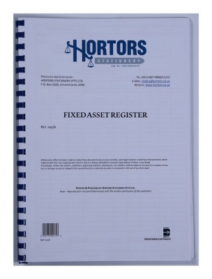 Photo of HORTORS - Fixed Asset Register Pack of 2 Elemement Bound