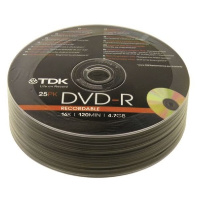 Photo of TDK DVD-R 25PK Recordable Shrink