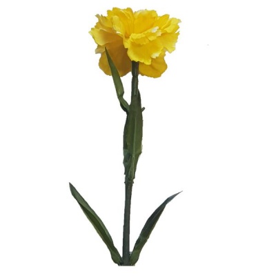 Photo of Seedleme Yellow Carnation 66cm Artificial Faux Silk Plants by