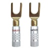 Nakamichi Speaker Connector U Spade Terminal Gold Plated Pair Henrac Tech Photo