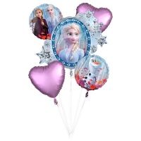 Frozen Disney 2 Balloon Bouquet 5 Piece