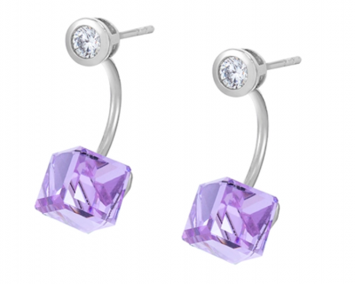 Photo of Swarovski Crystal Earrings - Lilac