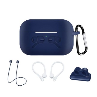 Photo of 5" 1 Silicone Protective Cover Accessories Kit for AirPods Pro-Deep Blue