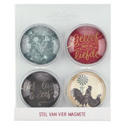 Photo of Christian Art Gifts Geloof Hoop Liefde - Set Of 4 Magnet Set
