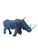 African Bead and Wire Handcrafted Rhino Home Décor Ornament Large Photo