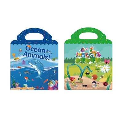 Reusable Learning Sticker Book Toys For Kids Ocean and Insects