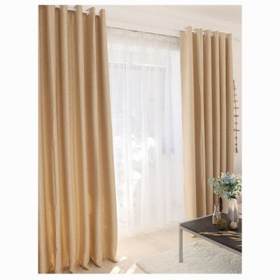 Photo of Matoc Designs Matoc Readymade Curtain 233cm Height -SelfLined Textured -Eyelet -LtApricot
