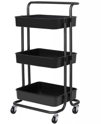 Photo of LASA 3-Tier Cart with Handle for Kitchen Bathroom Office