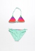Pop Candy Kid's Striped colour block bikini - green Photo
