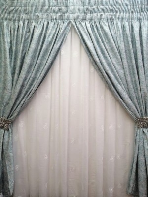 Photo of MrCurtain Aqua Curtain And White Voile