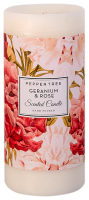 Pepper Tree Geranium Rose Large Scented Pillar Candle 700ml