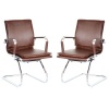 The Office Chair Corp TOCC Brown Square Pad Visitors' Office Chairs - Set of 2 per box Photo