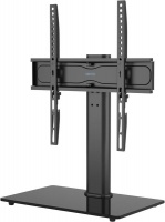 Bontec Swivel Tabletop TV Stand with Bracket 26 55 Tempered Glass Base