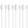 2M Fast Type C USB Data Cable white 4 Pack