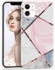 Case Candy Geometric Marble Cover for iPhone 12 Mini - Pink Photo
