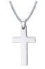 Solid Stainless Steel Necklace & Cross Pendant Set Photo