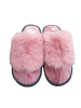 Warm Comfortable Room Fluffy Slippers Size 6/7 - Pink Photo