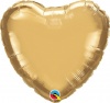 Qualatex 18" Foil Hrt Chrome Gold Photo