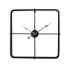 Square Double-Deck Iron Wall Silence Clock Black 60 x 60cm Photo