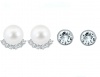 Civetta Spark Mary Stud - Pearl with Swarovski Clear Crystal Rosegold Photo