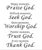 Spoonkie Sticker Art: Wall Sticker - Praise Seek Worship Trust and Thank God Photo