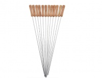 BBQ Skewer Set of 24 Pieces with Wood Handle
