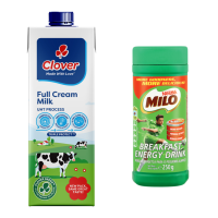 Clover Long Life Full Cream Milk 1 Litre Nestle Milo 250g