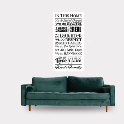 House Rules Canvas Wall Art
