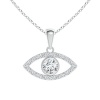 Stella Luna Evil Eye Necklace with Swarovski Clear Crystal Rosegold Photo