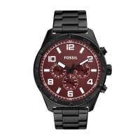 Fossil Mens Brox Multifunction Black Stainless Steel Watch