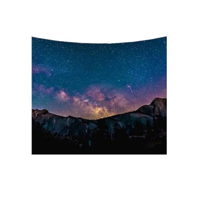 Photo of Sky Starry Mountain Wall Hanging Tapestry for Home D cor