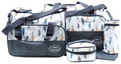Photo of Mothers Choice Multifunction Nappy Bag Microfibre 5 pieces Set - Brown with Dream Catcher Print