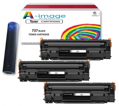 Canon Black Toner Cartridge Compatible with 737 Set of 3