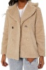 I Saw it First - Ladies Camel Button Front Teddy Borg Coat Photo