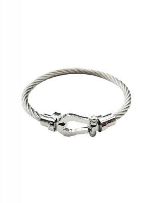 Stainless Steel Cable Wire Knot Cable Wire Chain Bangle Gift Couple Men