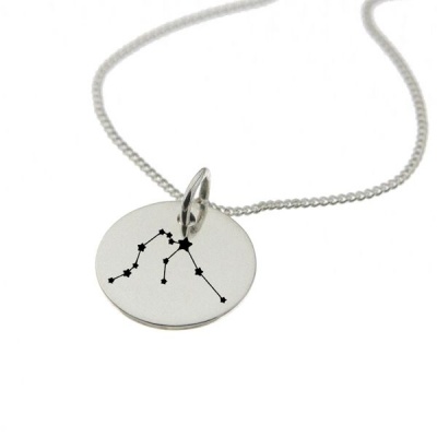 Photo of Aquarius Constellation Sterling Silver Necklace
