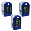 BetterBuys Pulse Oximeter Fingertip Oxygen Multi Colour Screen Oxymeter - 3 Pack Photo
