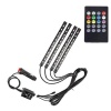 12 LED RGB Car Atmosphere Strip Light With Wireless Remote Control Photo